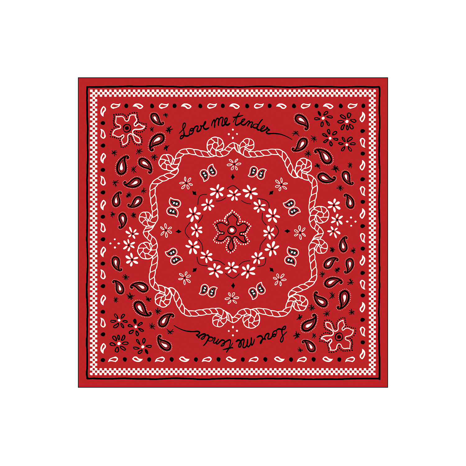 Serviette en papier bandana rouge - Concept Store royan