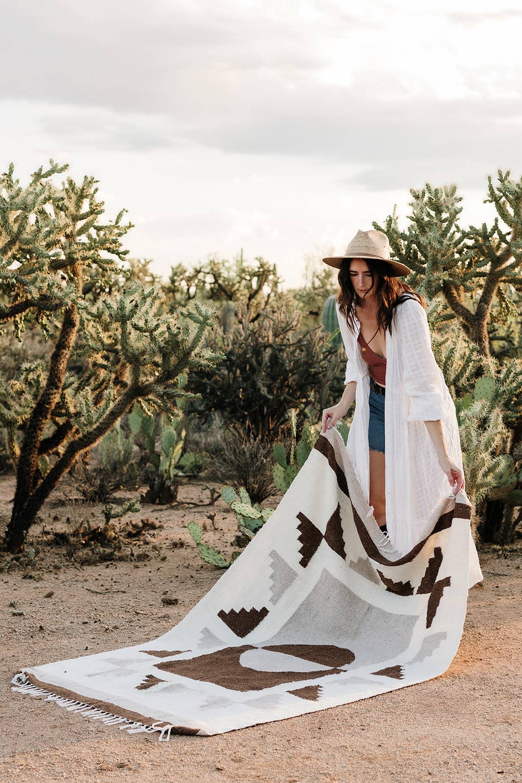 Plaid tissé main Jour et Nuit - Conceptstore Royan