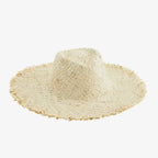Chapeau tressé en feuille de maïs Accessoires Madam Stoltz Seea Concept Store Royan