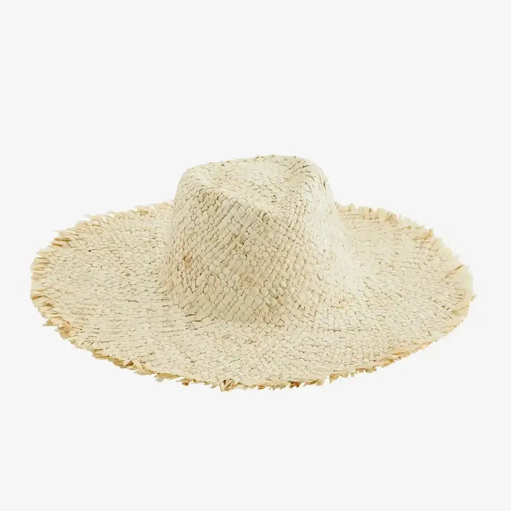 Chapeau tressé en feuille de maïs Accessoires Madam Stoltz Seea Concept Store Royan