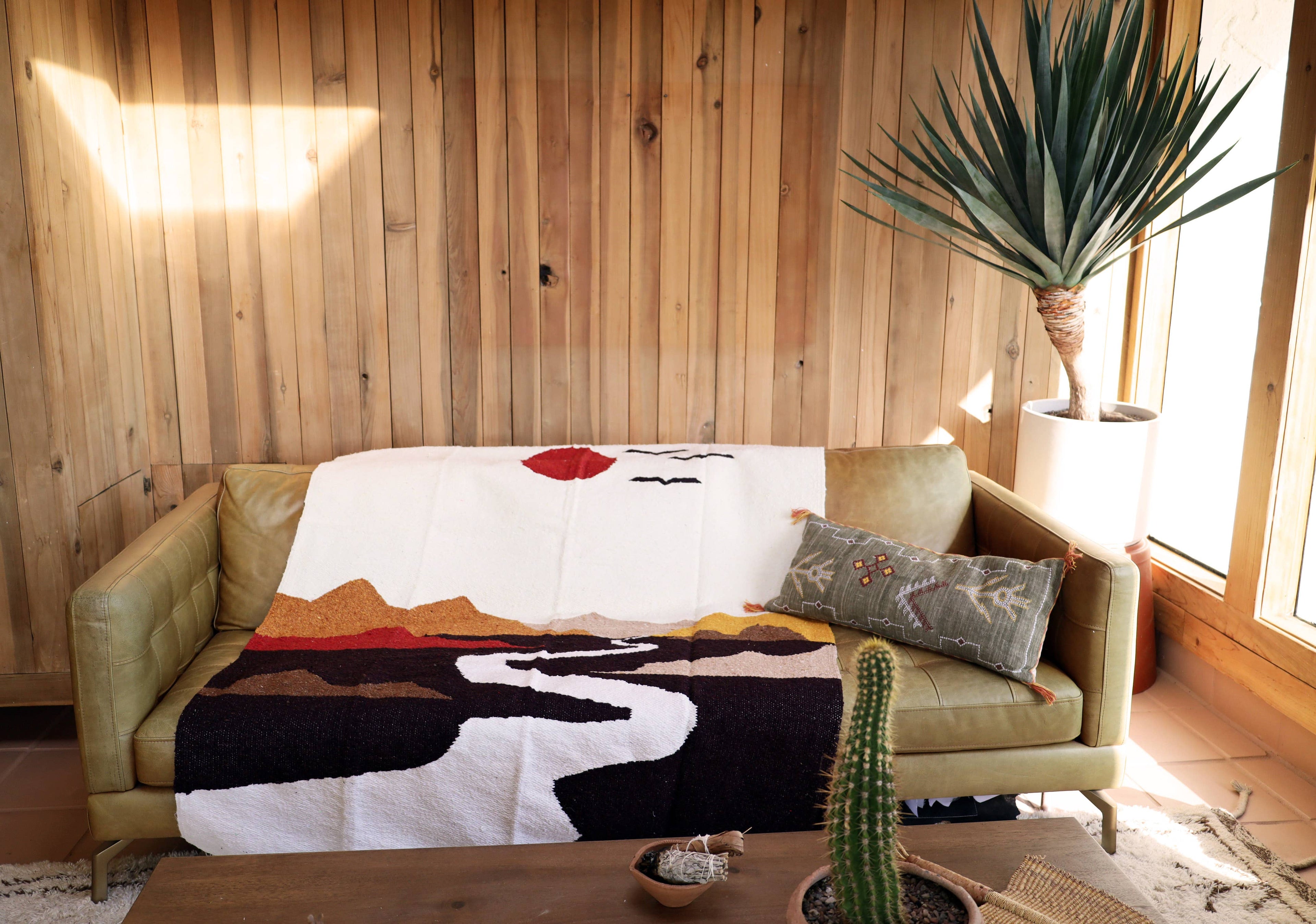 Plaid tissé main Le chemin de la rivière - Conceptstore Royan