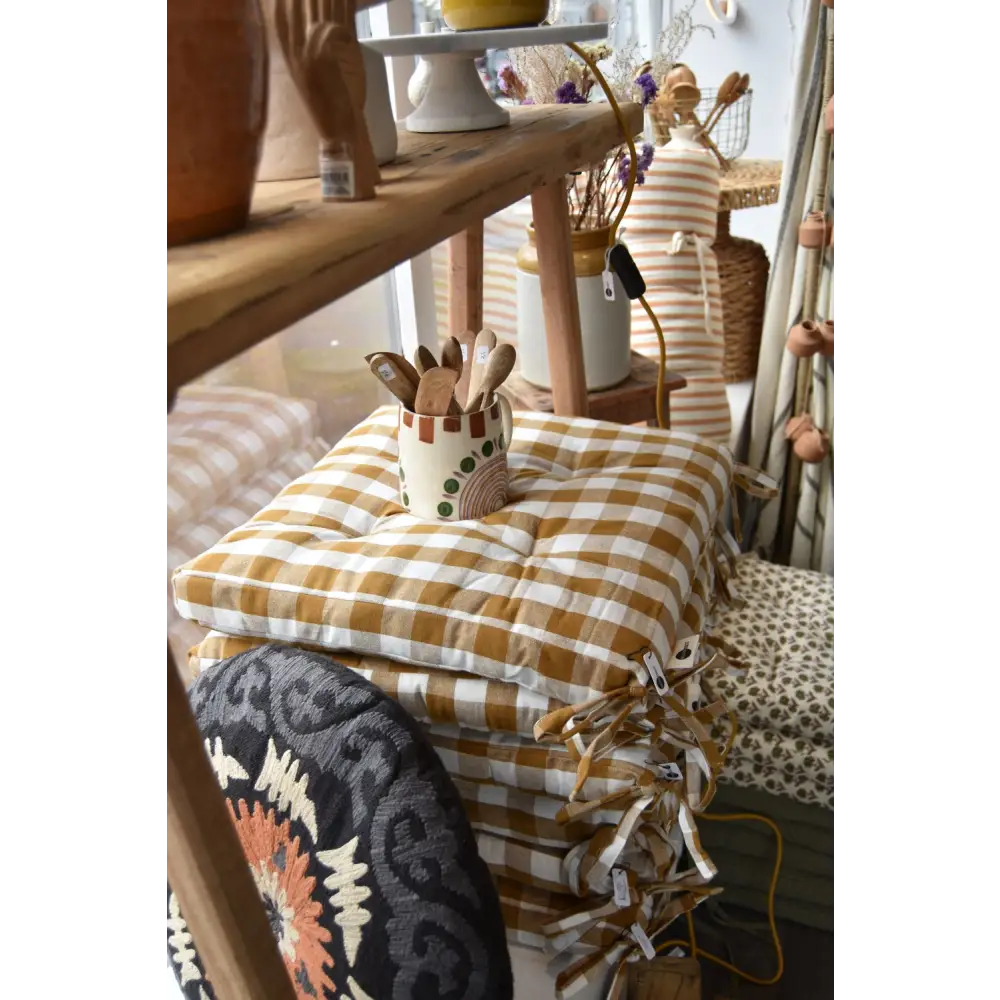 Housse de Coussin Vichy Madam Stoltz Seea Concept Store Royan