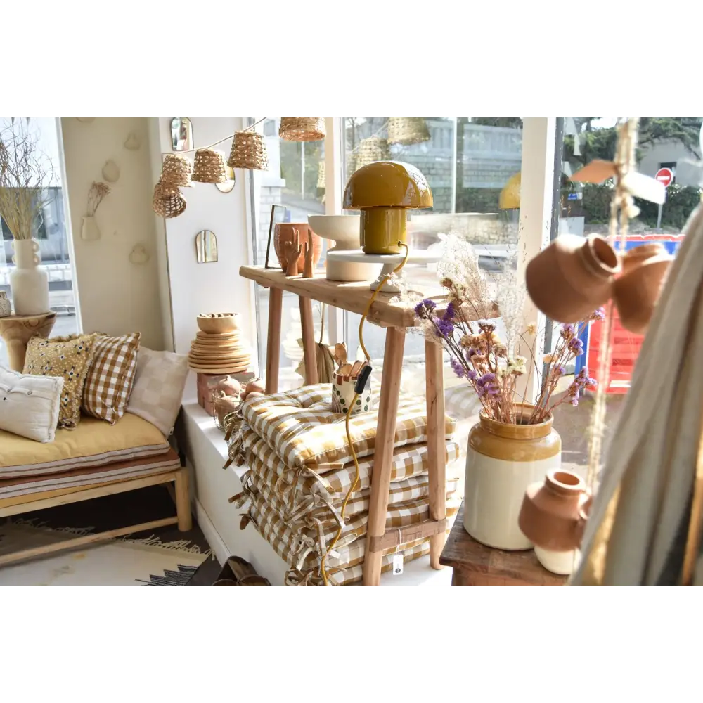 Housse de Coussin Vichy Madam Stoltz Seea Concept Store Royan