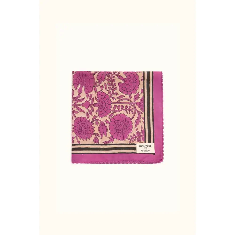Serviette de table Biriani Pallavi Pink Arts de la table Apaches Collections Seea Concept Store Royan